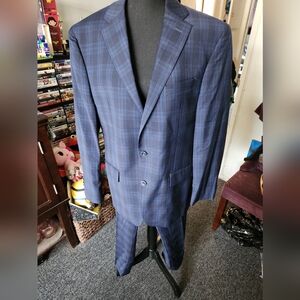 Micheal Kors Men's Blue Plaid Suit